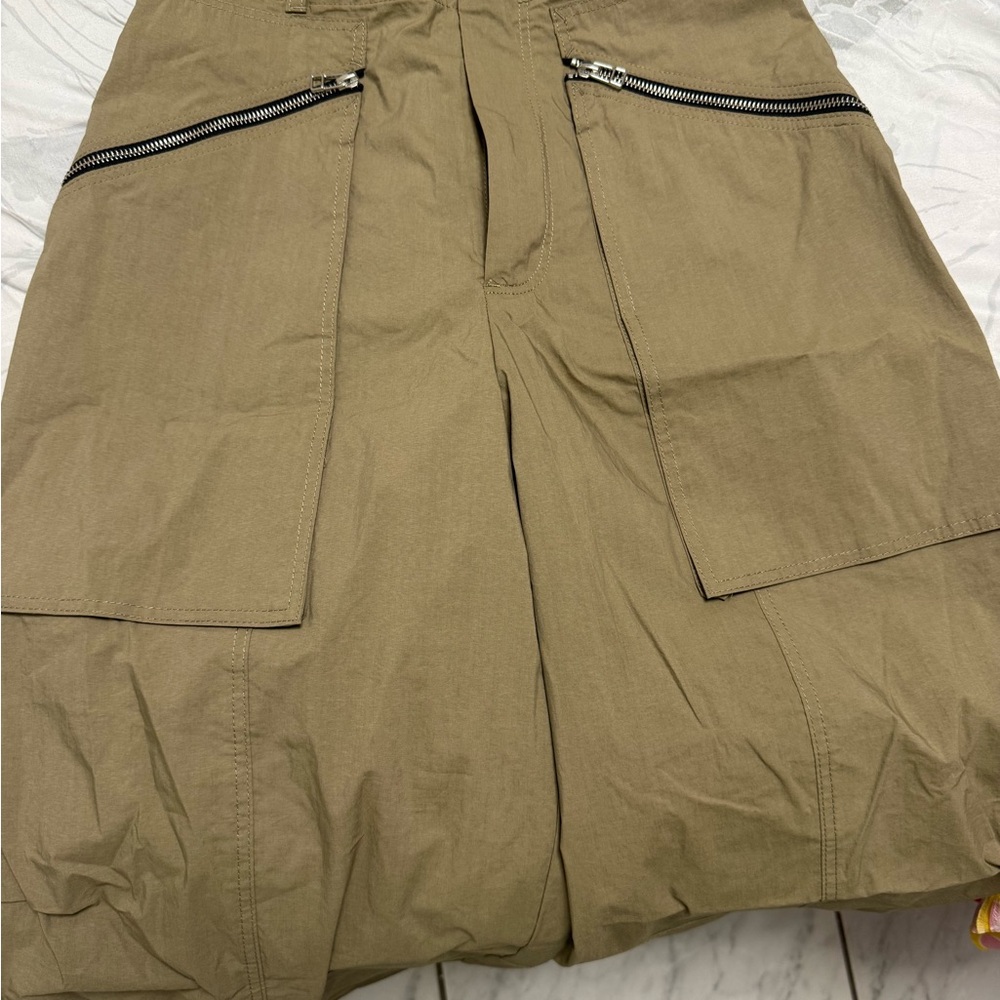 Zara Wide Leg Pants in Olive Green